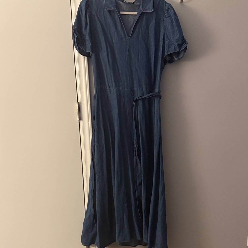 DKNY Classic Blue Midi Dress
